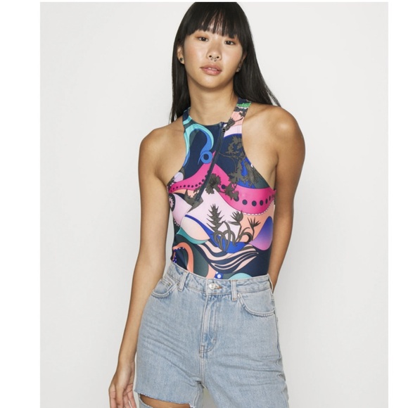 Nike Tops - Nike icon clash bodysuit‎ mystic stone